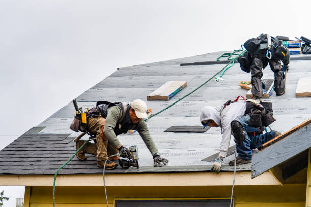 Professional Gutter Installation technician working in The Dalles, OR